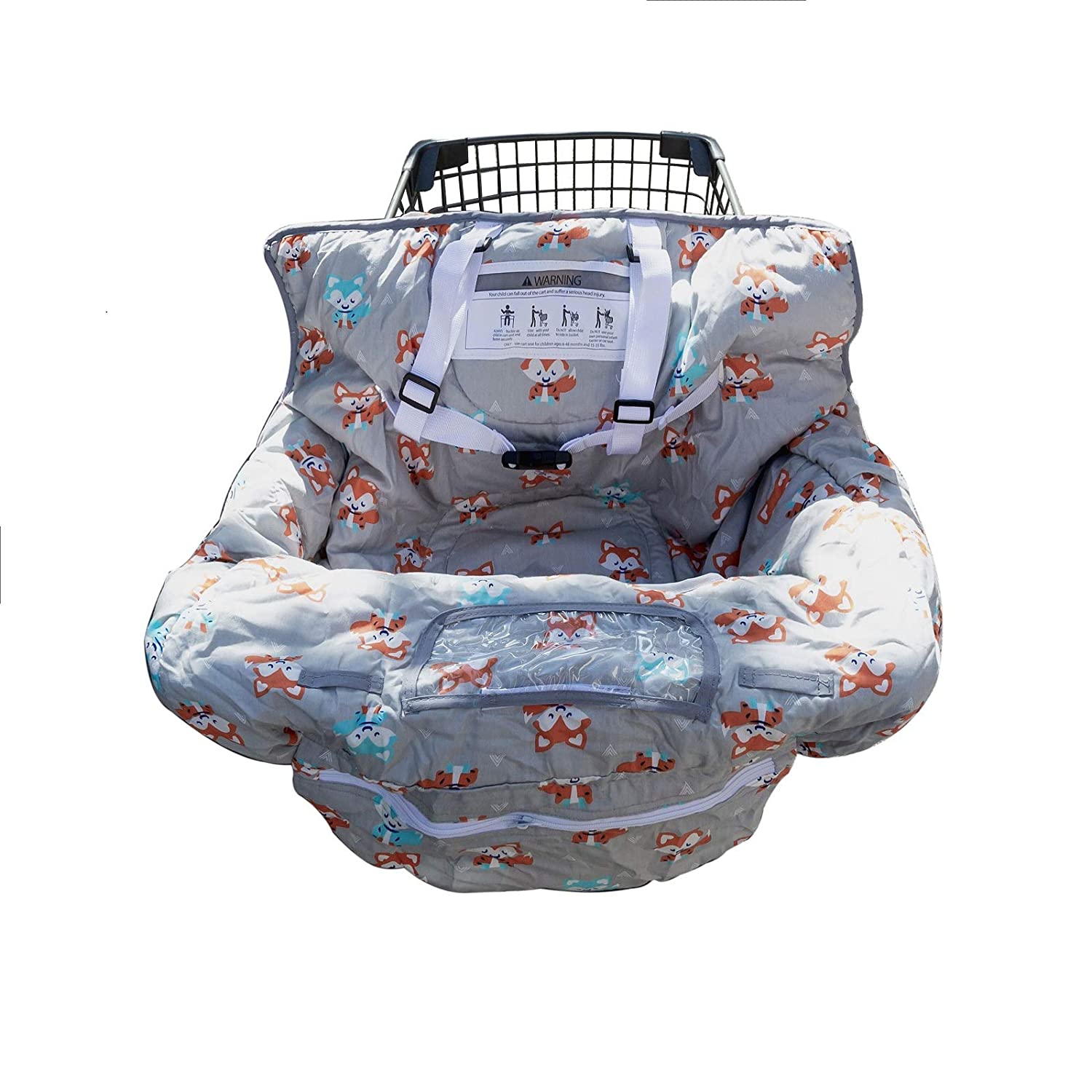Shopping Cart Cover for Baby or Toddler | 2-in-1 High Chair Cover | Compact Universal Fit | Unisex f