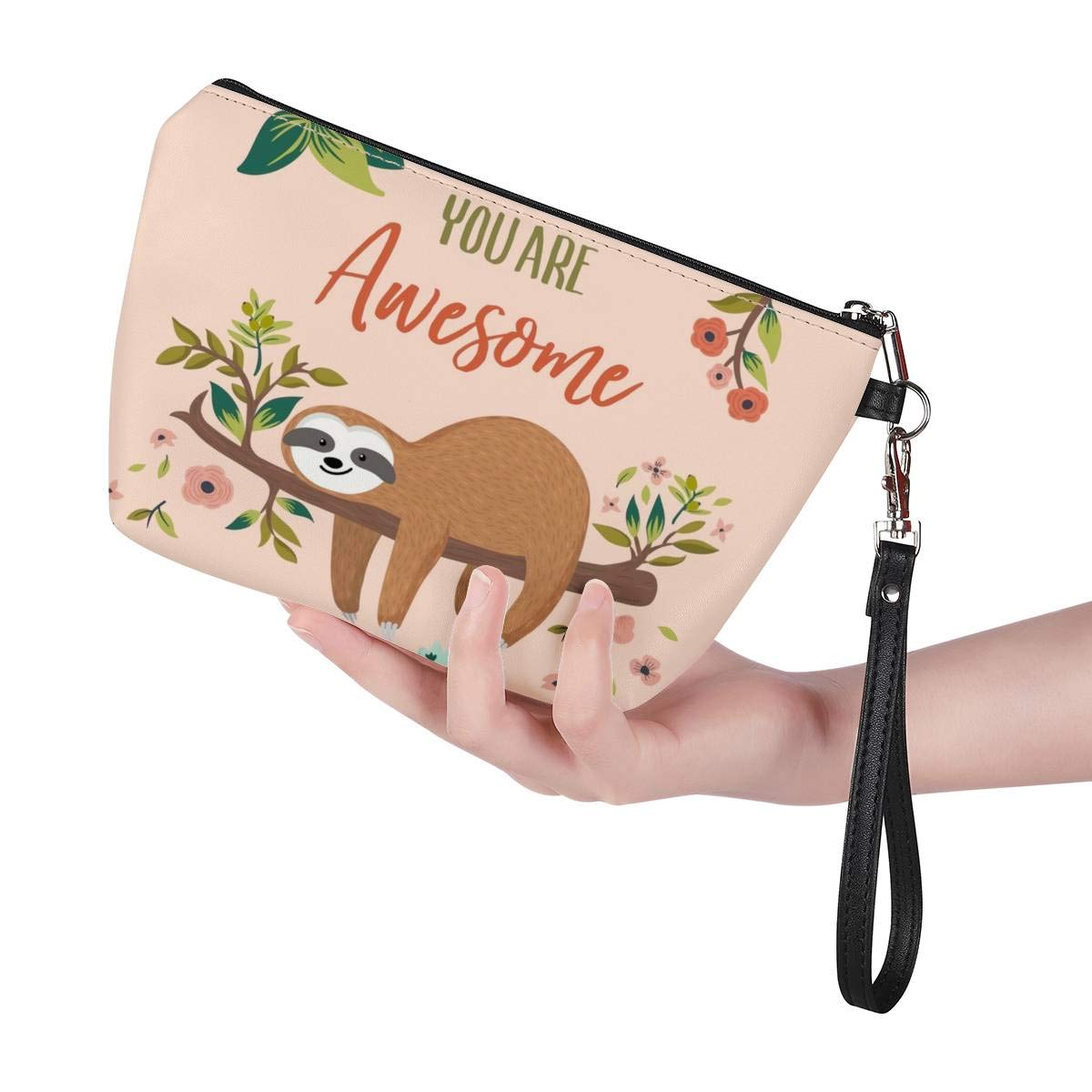 Mumeson Yellow Makeup Bag Coin Purse Slim Stylish Passport Holder Cosmetic Bag Zipper Ridge Wallet,