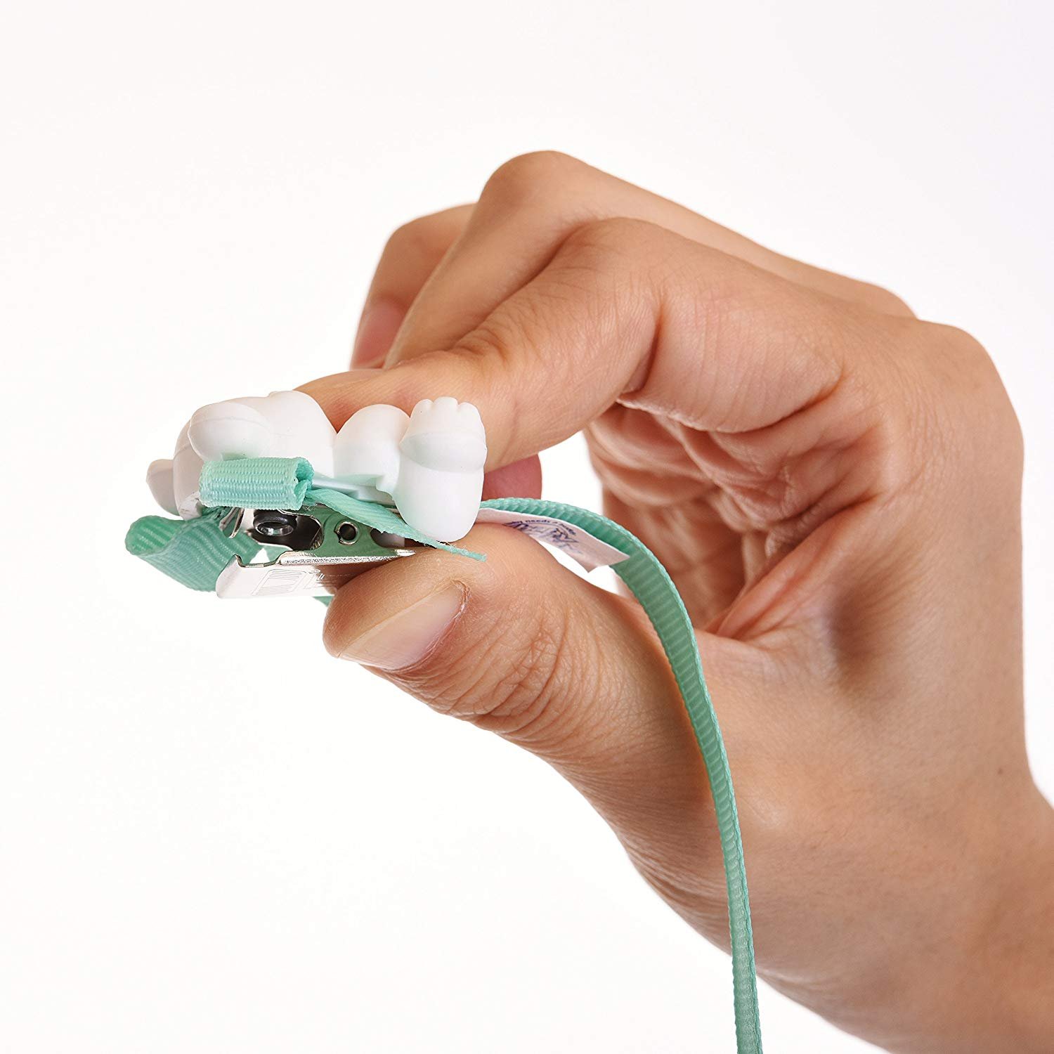 Baby Buddy 2 Piece Unisex Pacifier Holder Clip, Yellow/Light Blue, 4 Months and Up