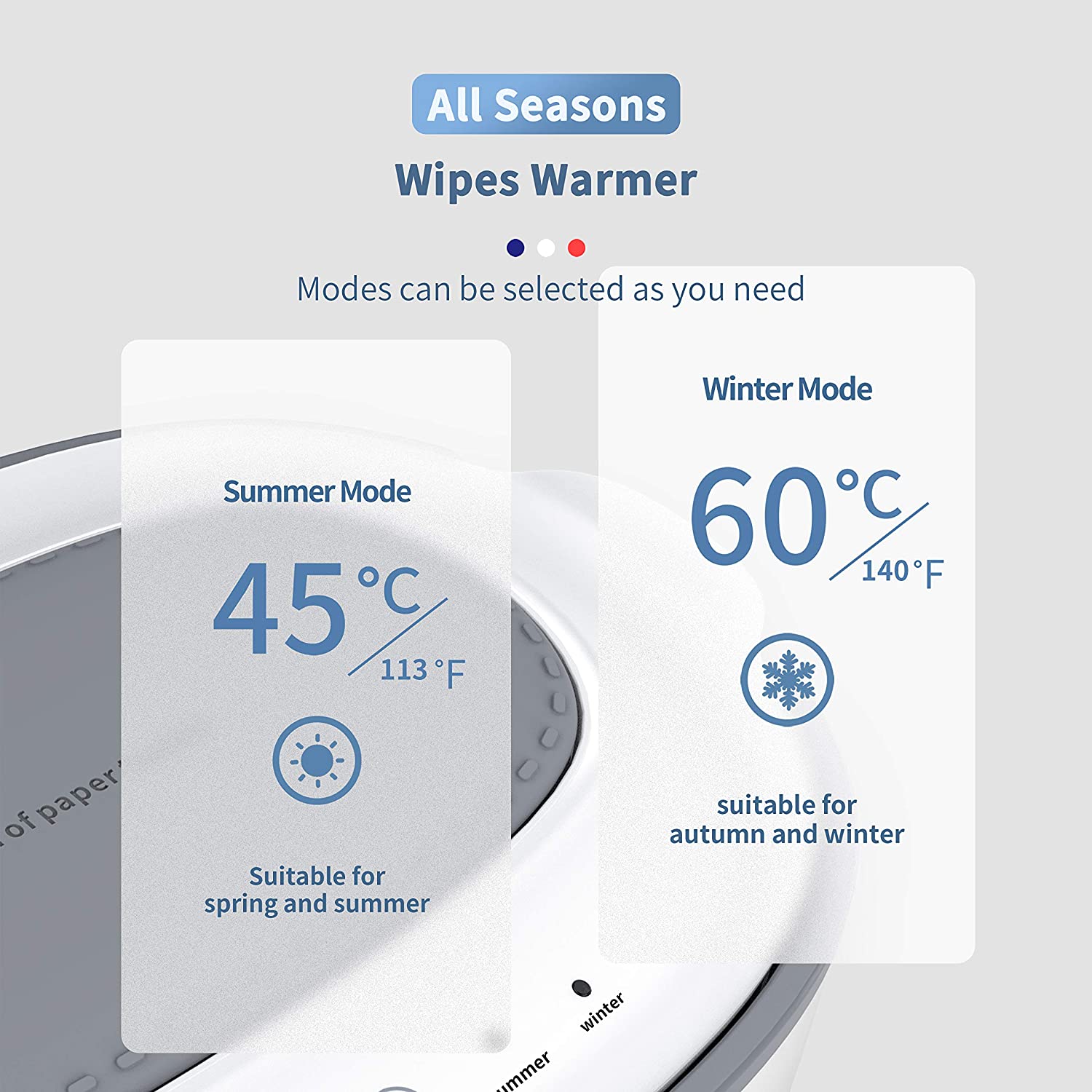 Wipe Warmer | Wipe Dispenser | Baby Diaper Warmer | Wipes Holder BPA-Free with 2 Modes Control, Even