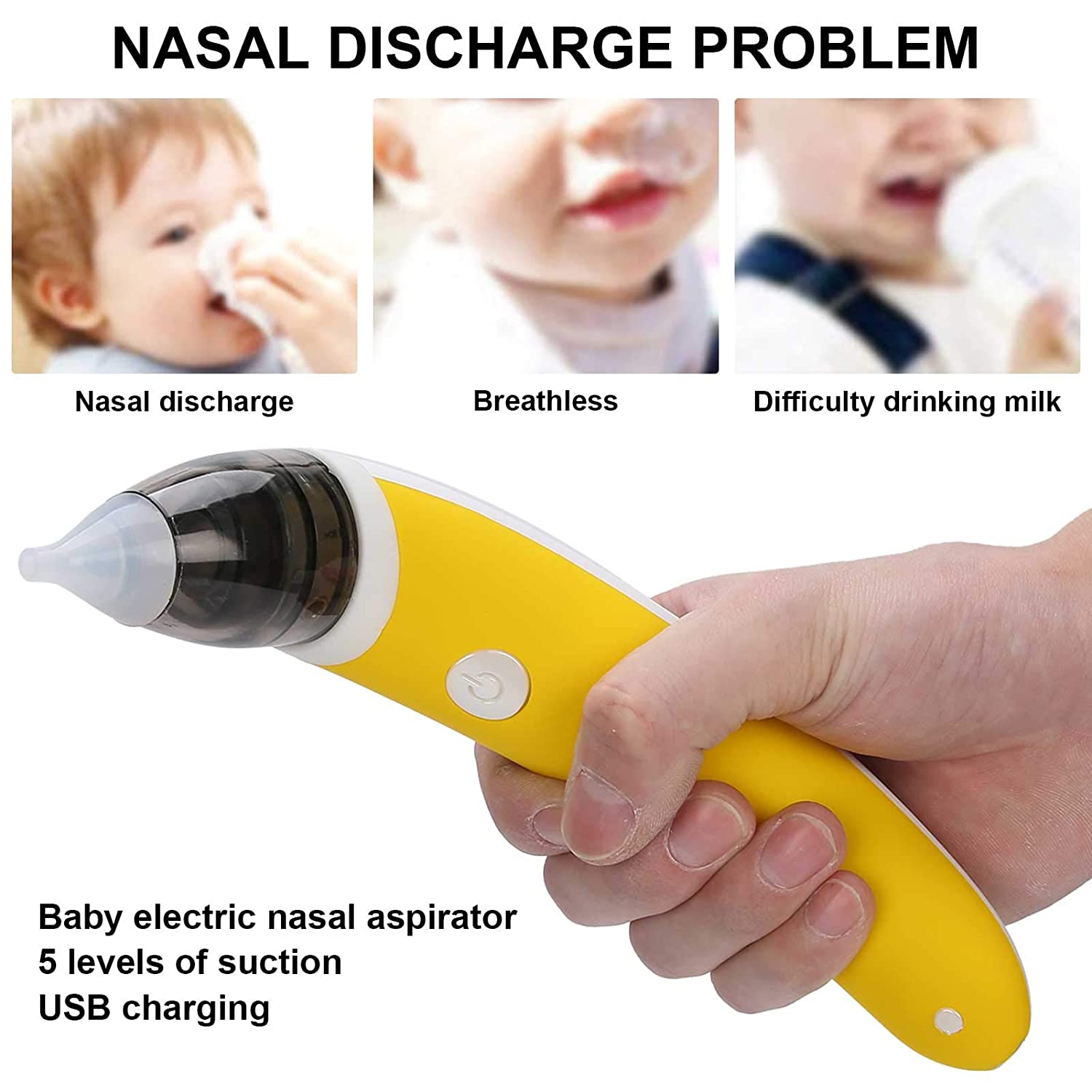 Electric Baby Nasal Aspirator Newborns Baby Snot Cleaner, Nasal