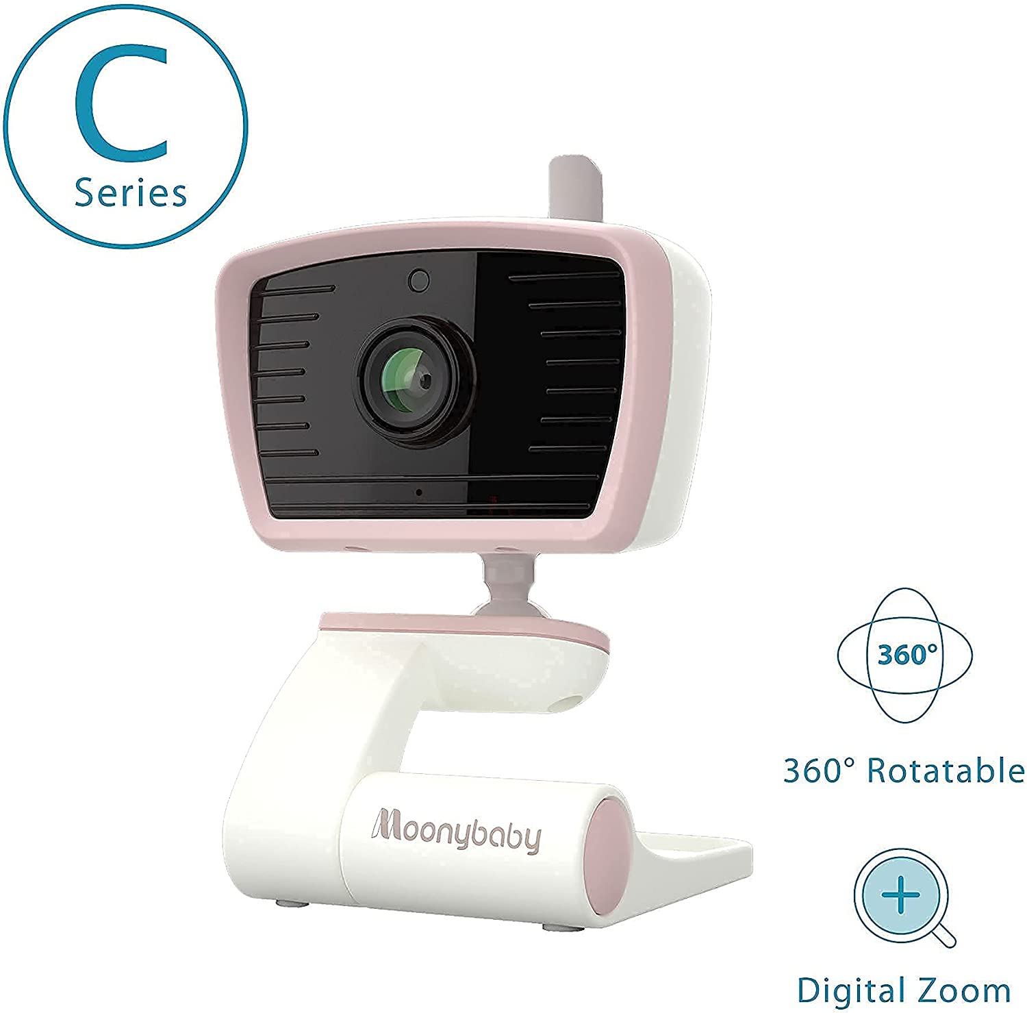 Moonybaby Long Range No WiFi Baby Monitor with 4 Cameras for 4 Rooms, Trust 50s