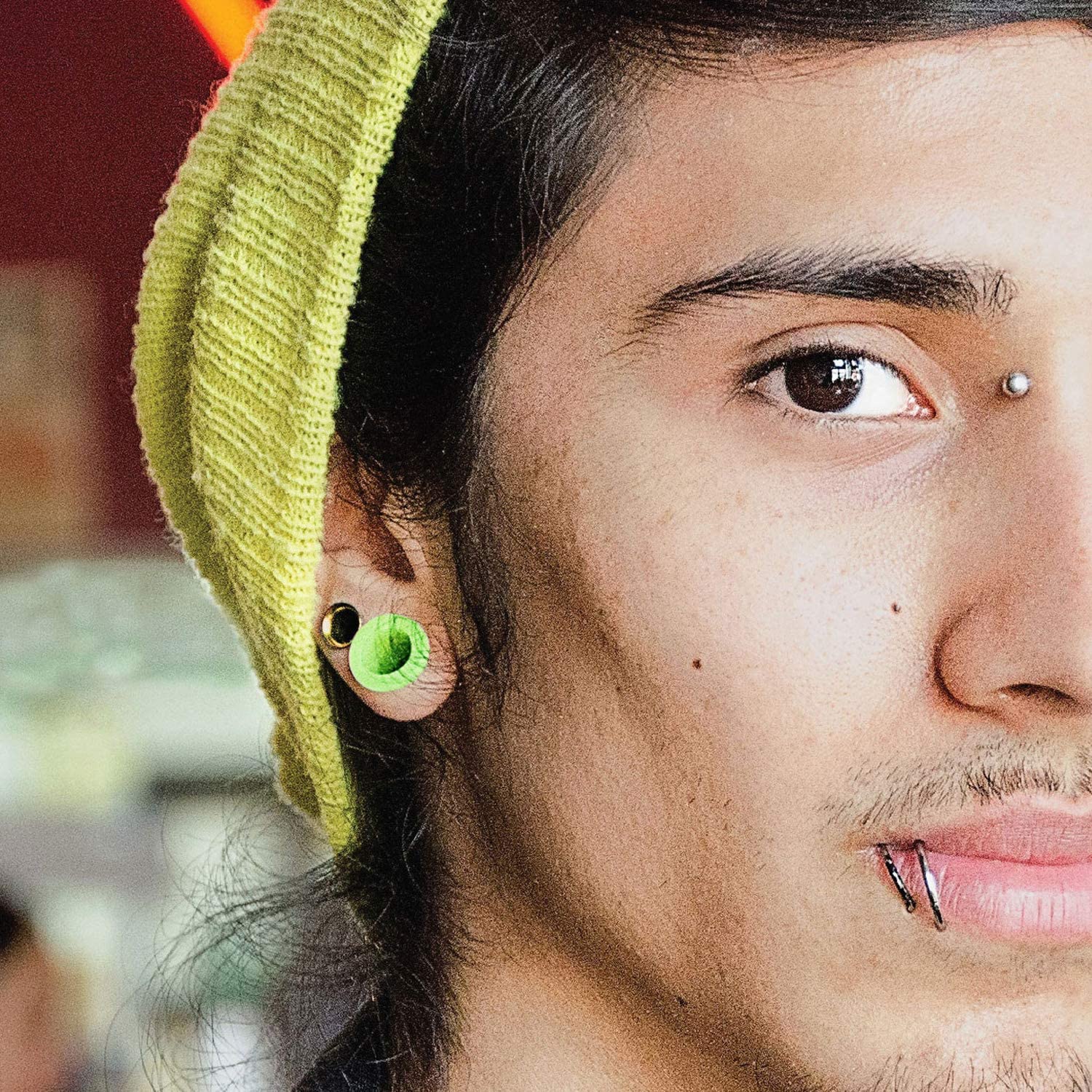 BodyJ4You 50PC Gauges Kit Ear Stretching Aftercare Jojoba Oil Wax 14G-12MM Tunnel Plug Taper Set