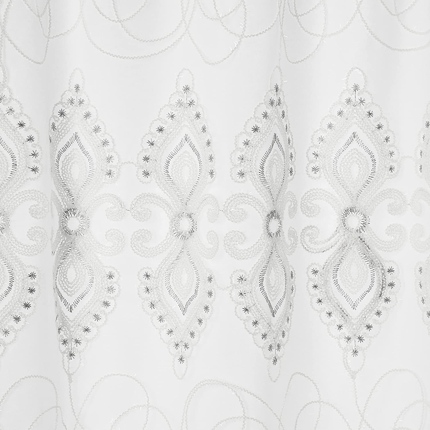 Popular Bath Monaco, Shower Curtain, White