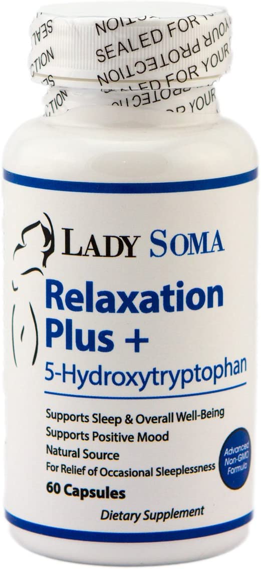 Relaxation Plus + 5-HTP Supplement for Positive Mood, Serotonin Stabilizer and Sleep Enhancement