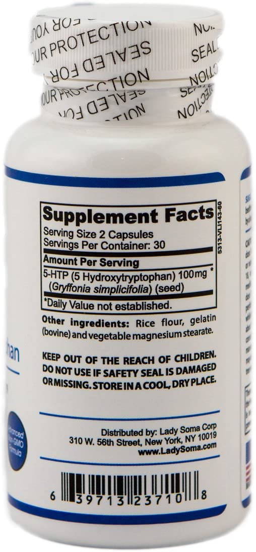 Relaxation Plus + 5-HTP Supplement for Positive Mood, Serotonin Stabilizer and Sleep Enhancement