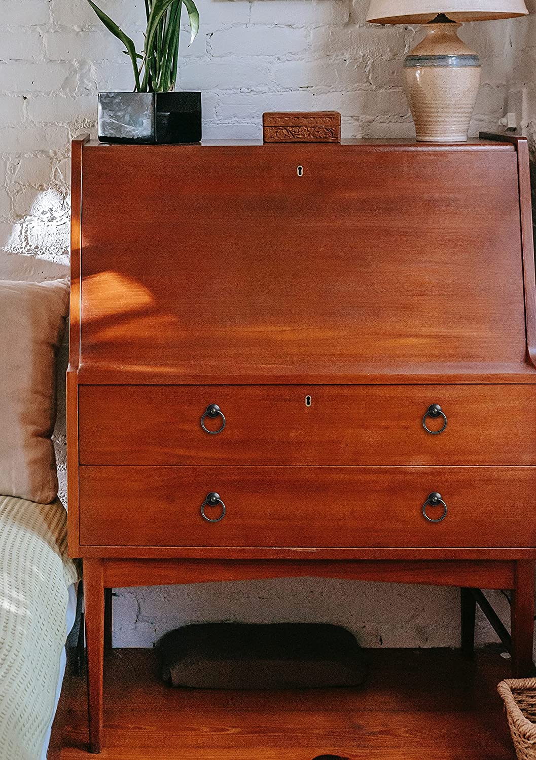 Metal Ring Drawer Pull Handles, Furniture Solid Hardware Ring Pull Knobs, Antique Handles Perfect fo