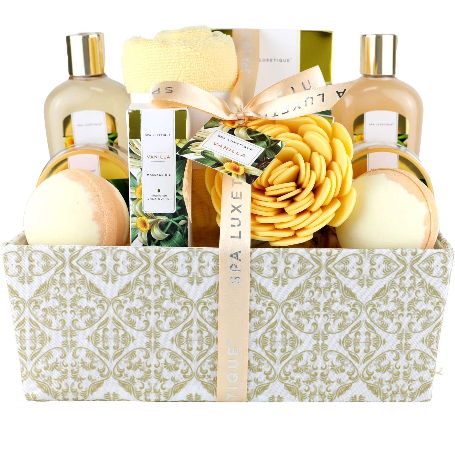 Spa Luxetique Bath Gift Set, Bath and Body Gift Set with Shower Gel, Body Lotion, Bubble Bath, Best