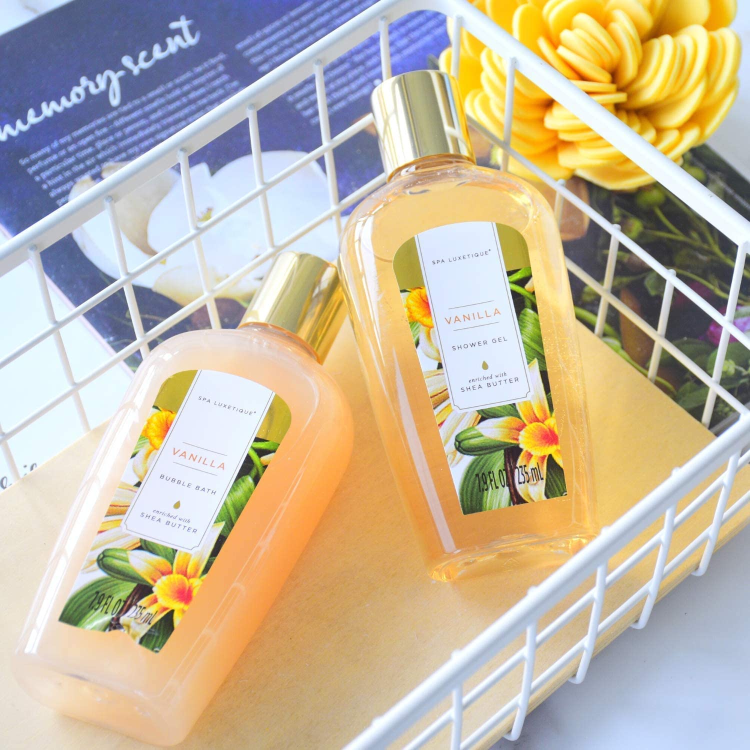 Spa Luxetique Bath Gift Set, Bath and Body Gift Set with Shower Gel, Body Lotion, Bubble Bath, Best