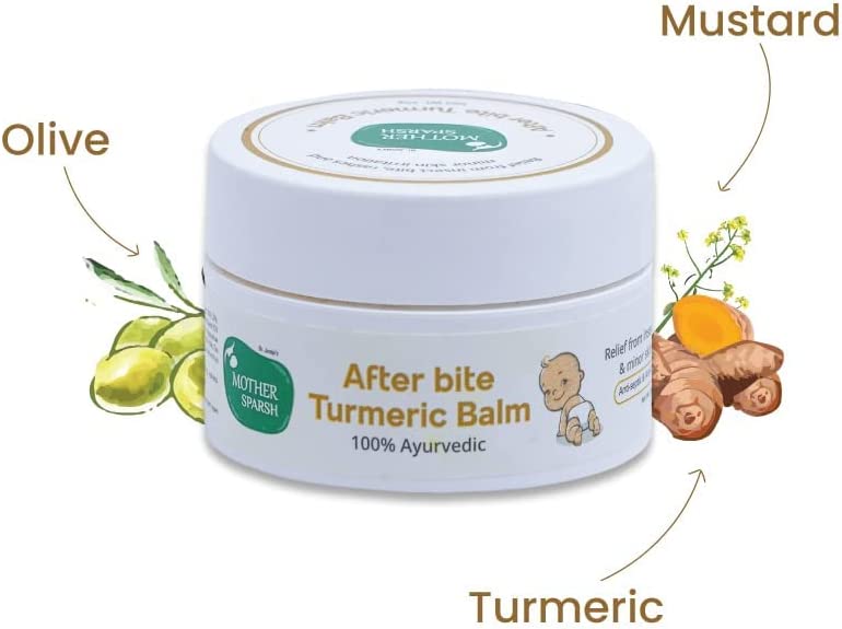 Veena Mother Sparsh After Bite Turmeric Balm for Rashes and Mosquito Bites, 100 Ayurvedic