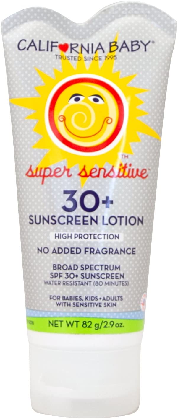California Baby Face & Body Sunscreen Lotion SPF 30+ Sunscreen - For Babies, Kids & Adults, Free of