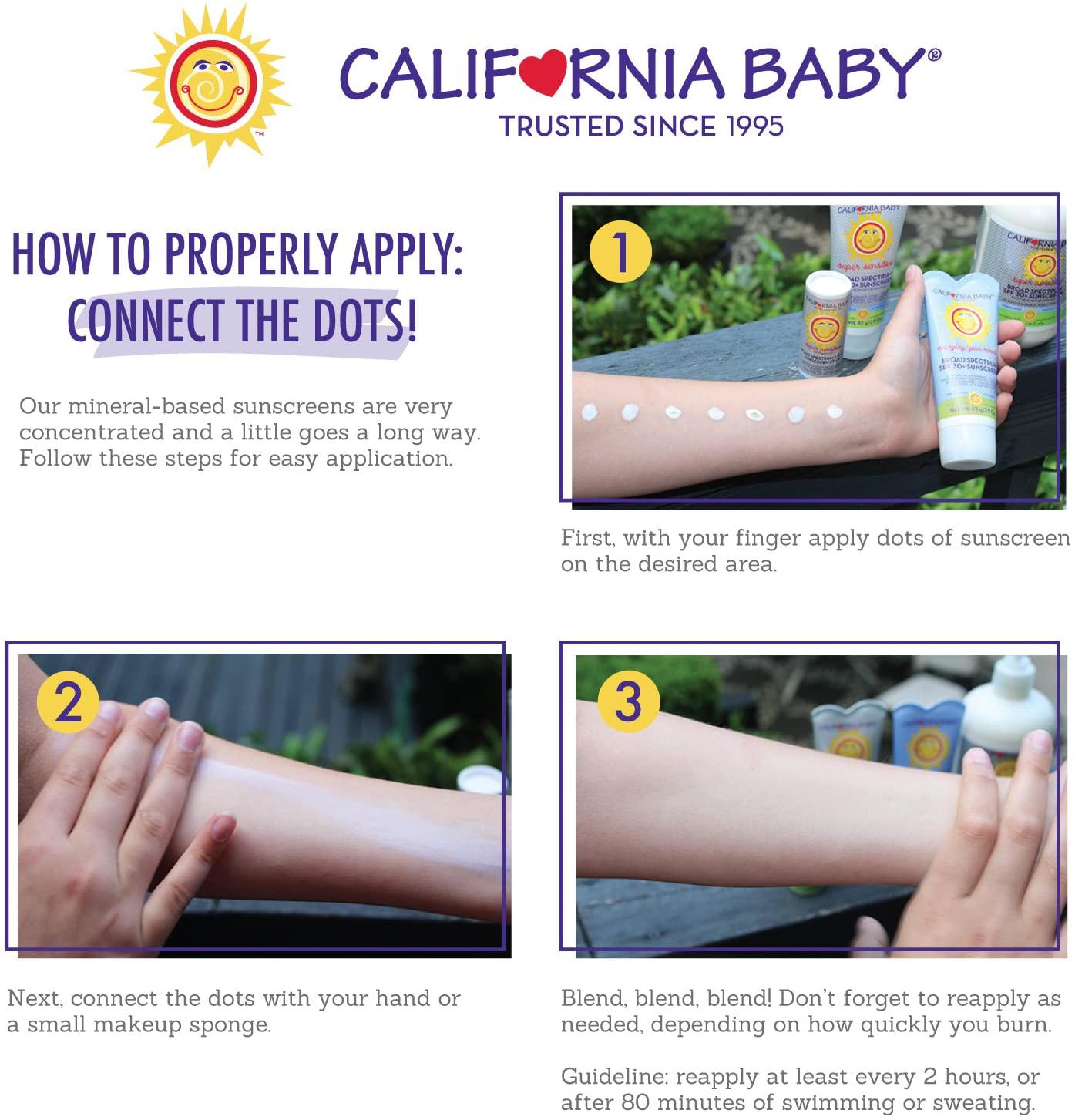 California Baby Face & Body Sunscreen Lotion SPF 30+ Sunscreen - For Babies, Kids & Adults, Free of