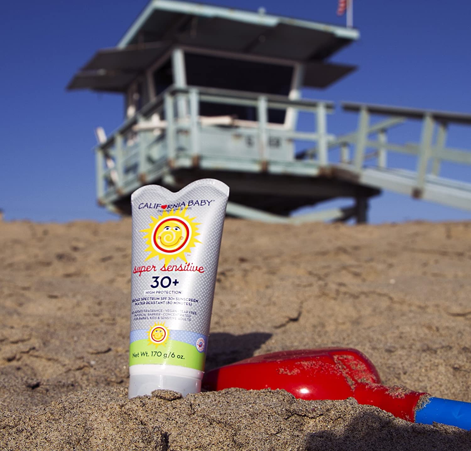 California Baby Face & Body Sunscreen Lotion SPF 30+ Sunscreen - For Babies, Kids & Adults, Free of