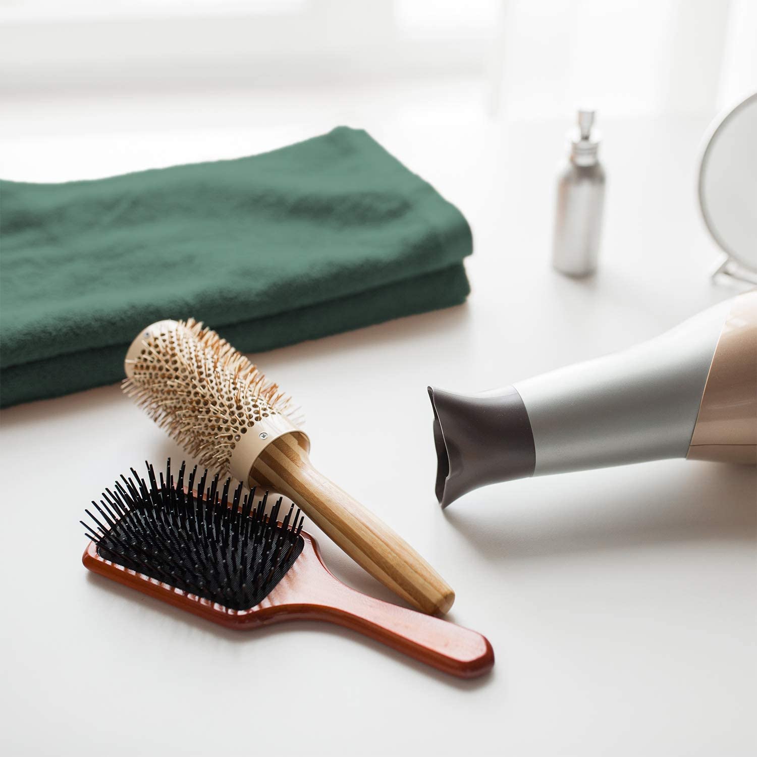 Arkwright LLC Bleach Safe Salon Towels Pack of 12 (16x28 inch, Hunter Green) - 100% Cotton Bleach Pr