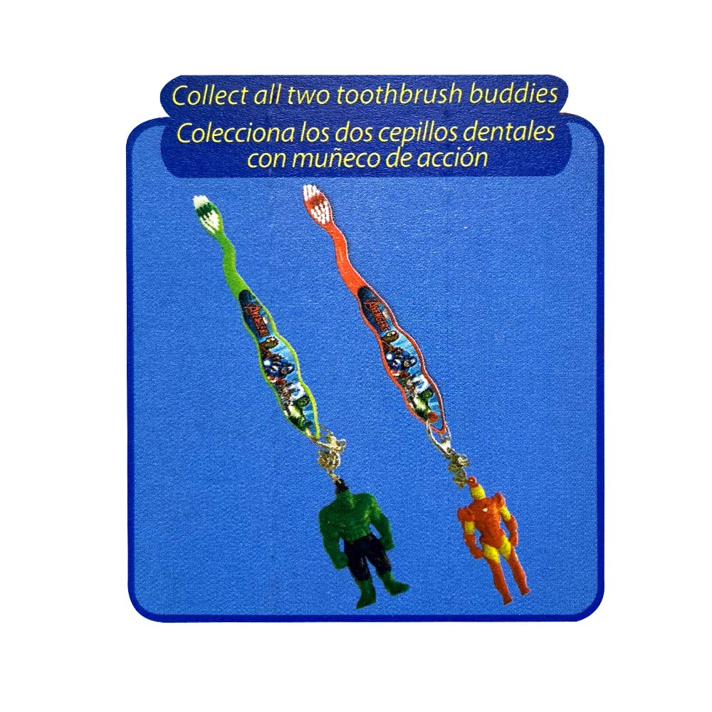 Marvel Avengers Superheroes Hulk Soft Bristle Manual Toothbrush with Figure Set