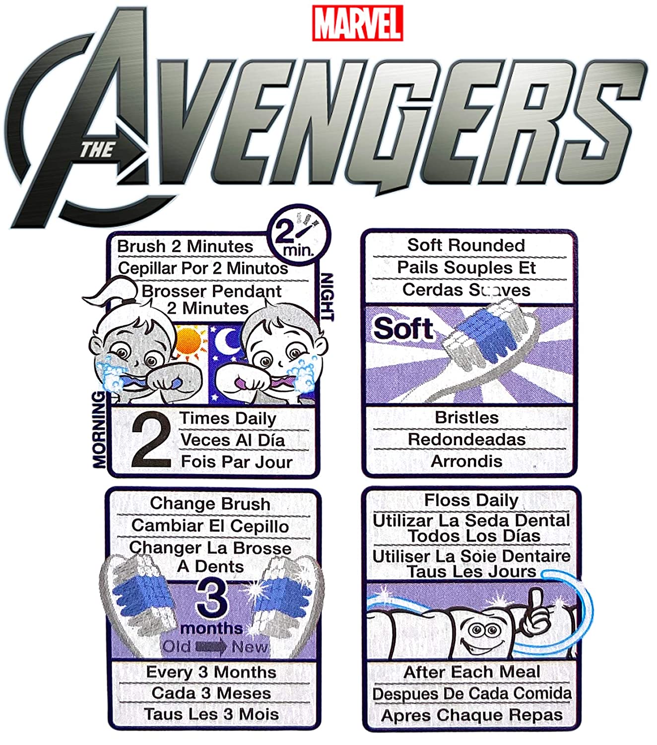 Marvel Avengers Superheroes Hulk Soft Bristle Manual Toothbrush with Figure Set