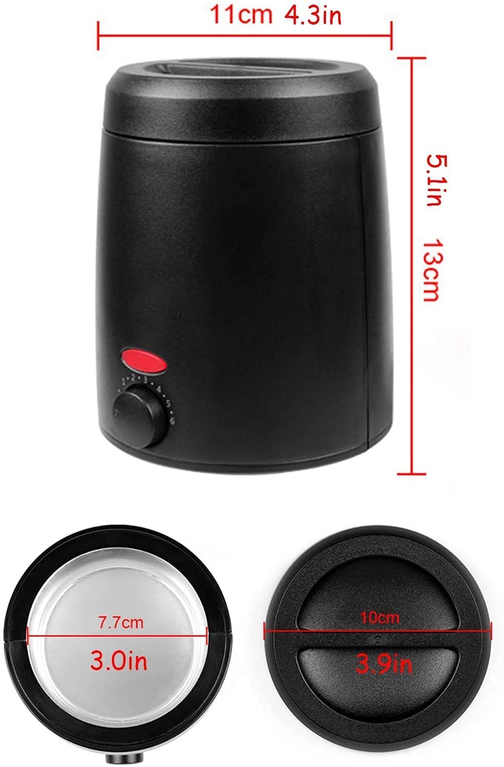 CHENGGUAN Hot Wax Machine,Waxing Kit,Wax Warmer for Hair Removal Small at Home,Rapid Heating, Vari