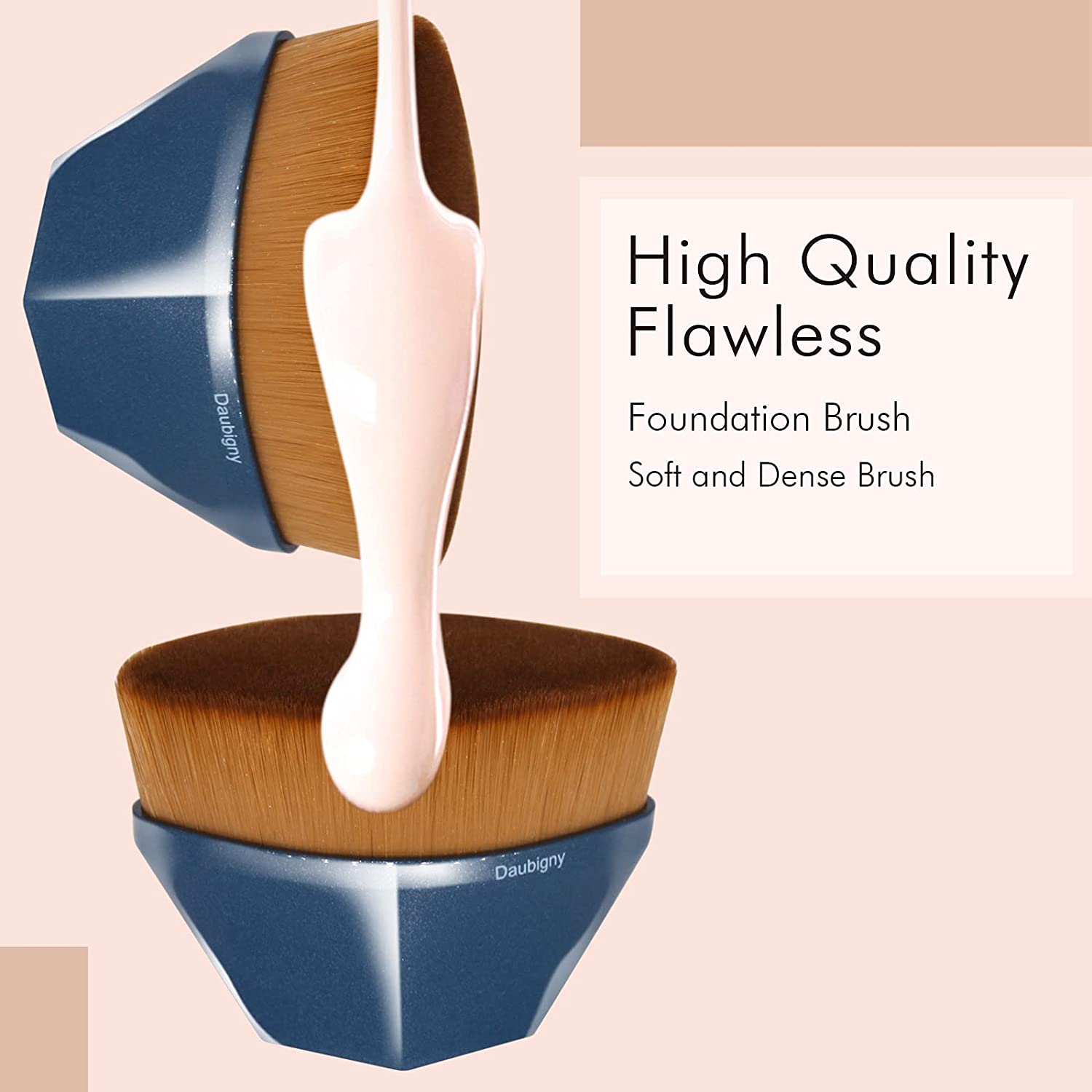 Foundation Brush, Daubigny Perfect Makeup Brush for Face Blush Liquid Powder Foundation Brush for Bl