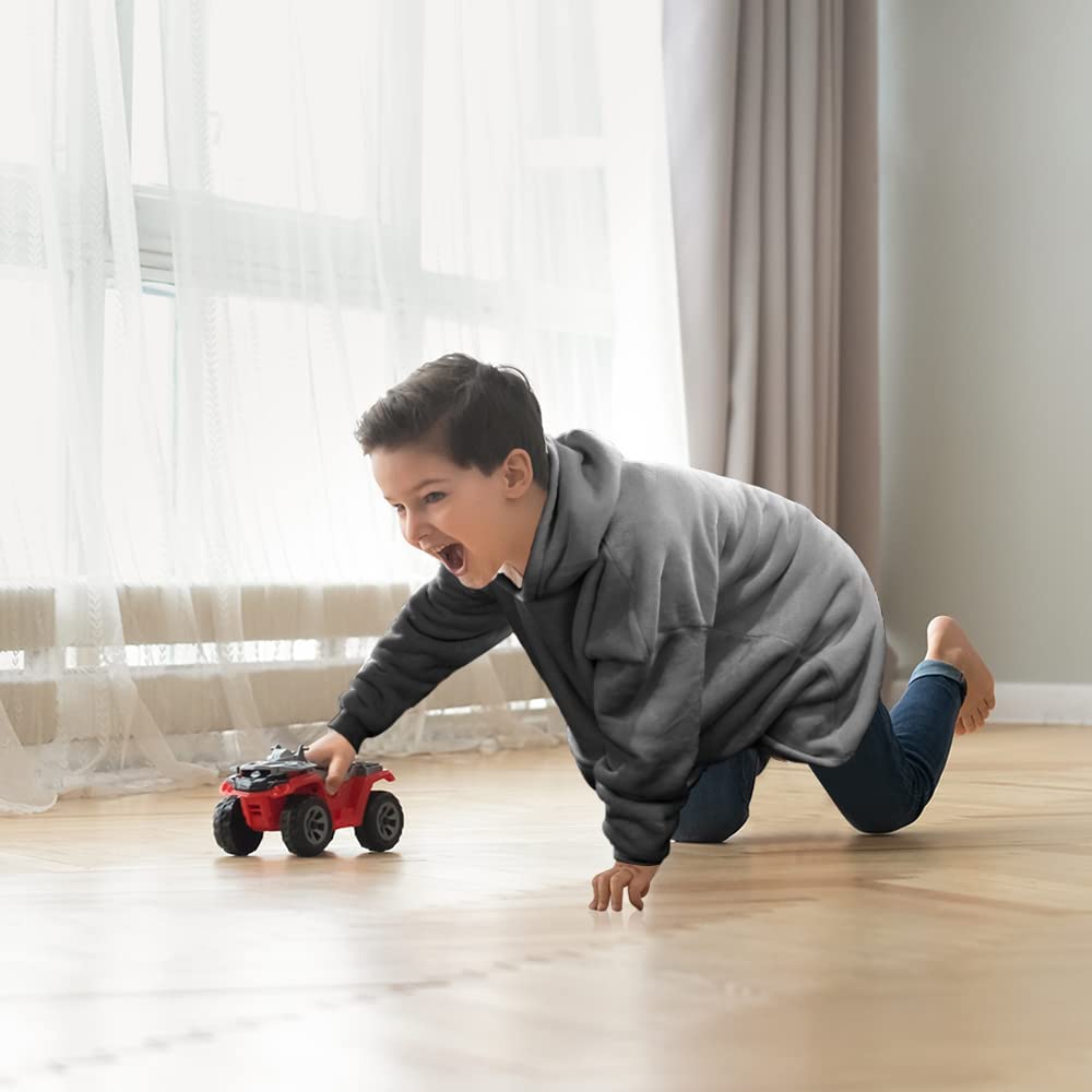 Sunyana Wearable Oversized Blanket Sweatshirt with Deep Pocket and Elastic Sleeve, Warm Fleece Sherp