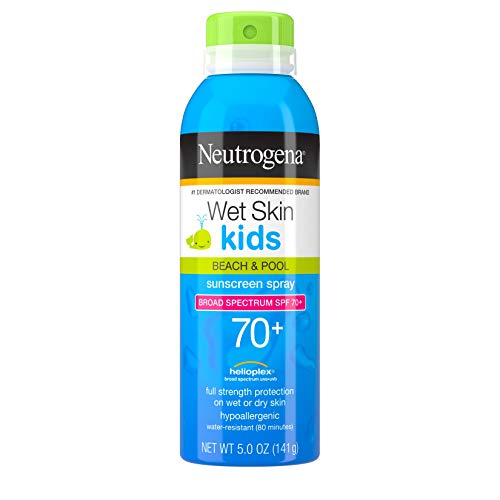 Neutrogena Wet Skin Kids Sunscreen Spray Mist, Water-Resistant and Oil-Free, Broad Spectrum SPF 70+ 