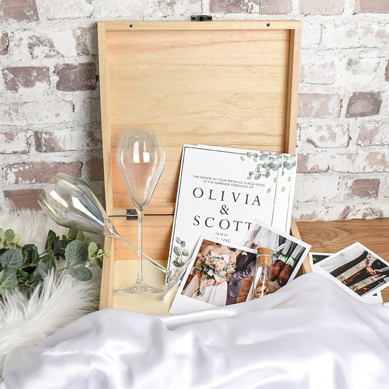 EXISTING Happy Birthday Wooden Memory Keepsake Box, Decorative Storage Box with Hinged Lid, Large Wo