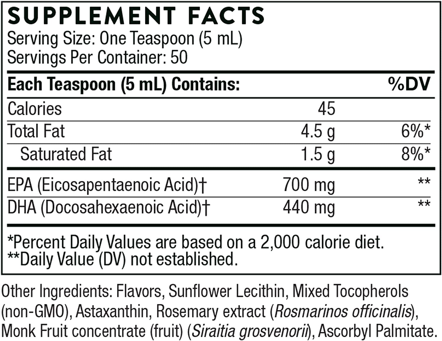 Thorne Omega Superb - Liquid Fish Oil Supplement with 700mg EPA and 440mg DHA - Heart and Brain Heal