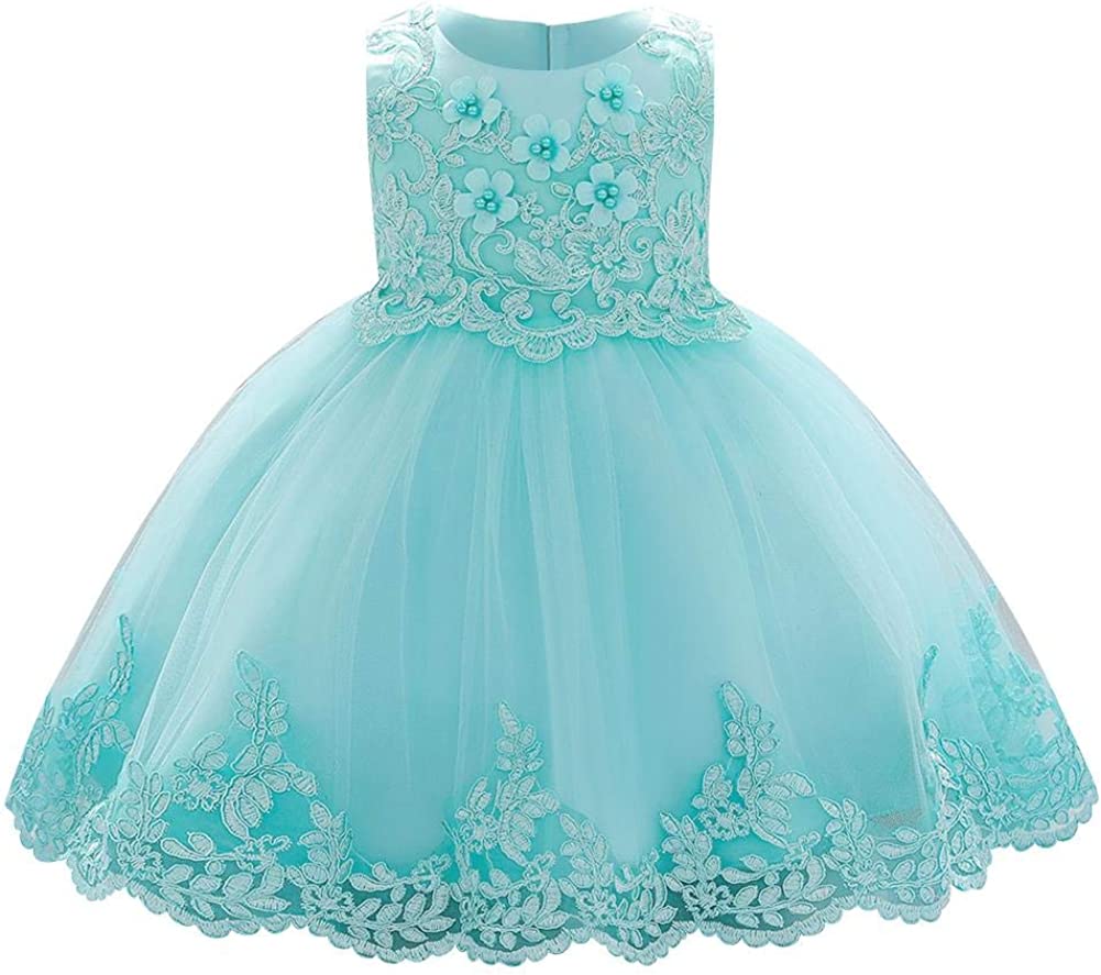 ODASDO Baby Girl Flower Dress Infant Wedding Bridesmaid Birthday Party Pageant Tutu Tulle Princess D