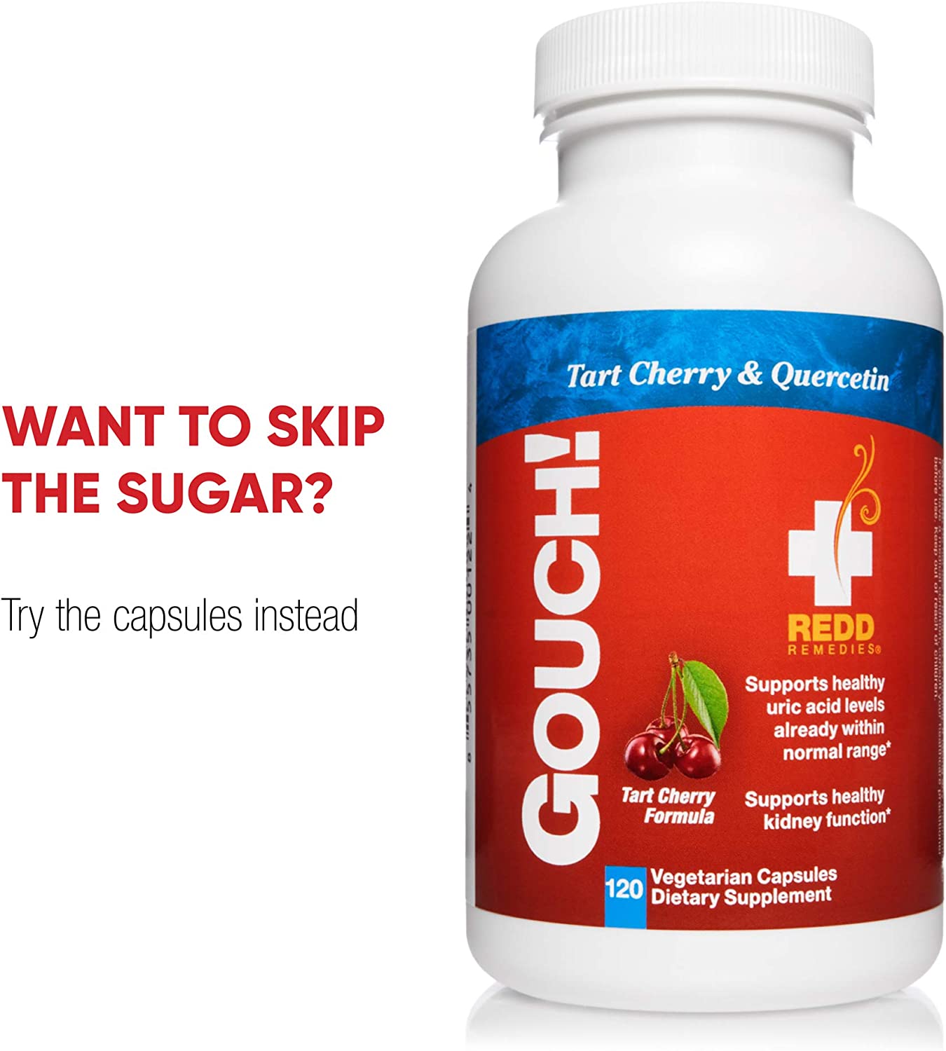 Redd Remedies, Gouch! Liquid, Support for Healthy Joints and Uric Acid Levels, Tart Cherry, 24 Servi