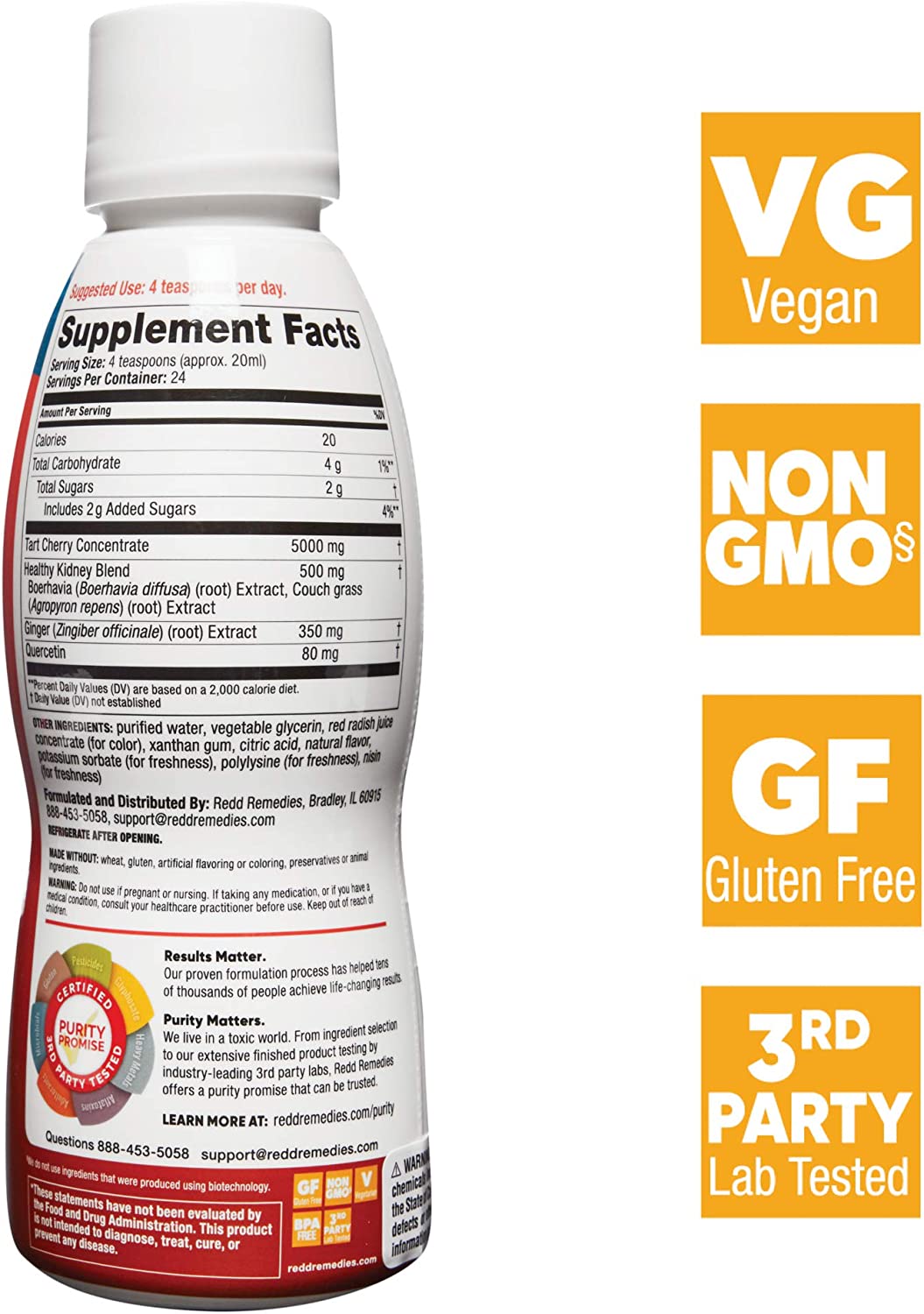 Redd Remedies, Gouch! Liquid, Support for Healthy Joints and Uric Acid Levels, Tart Cherry, 24 Servi