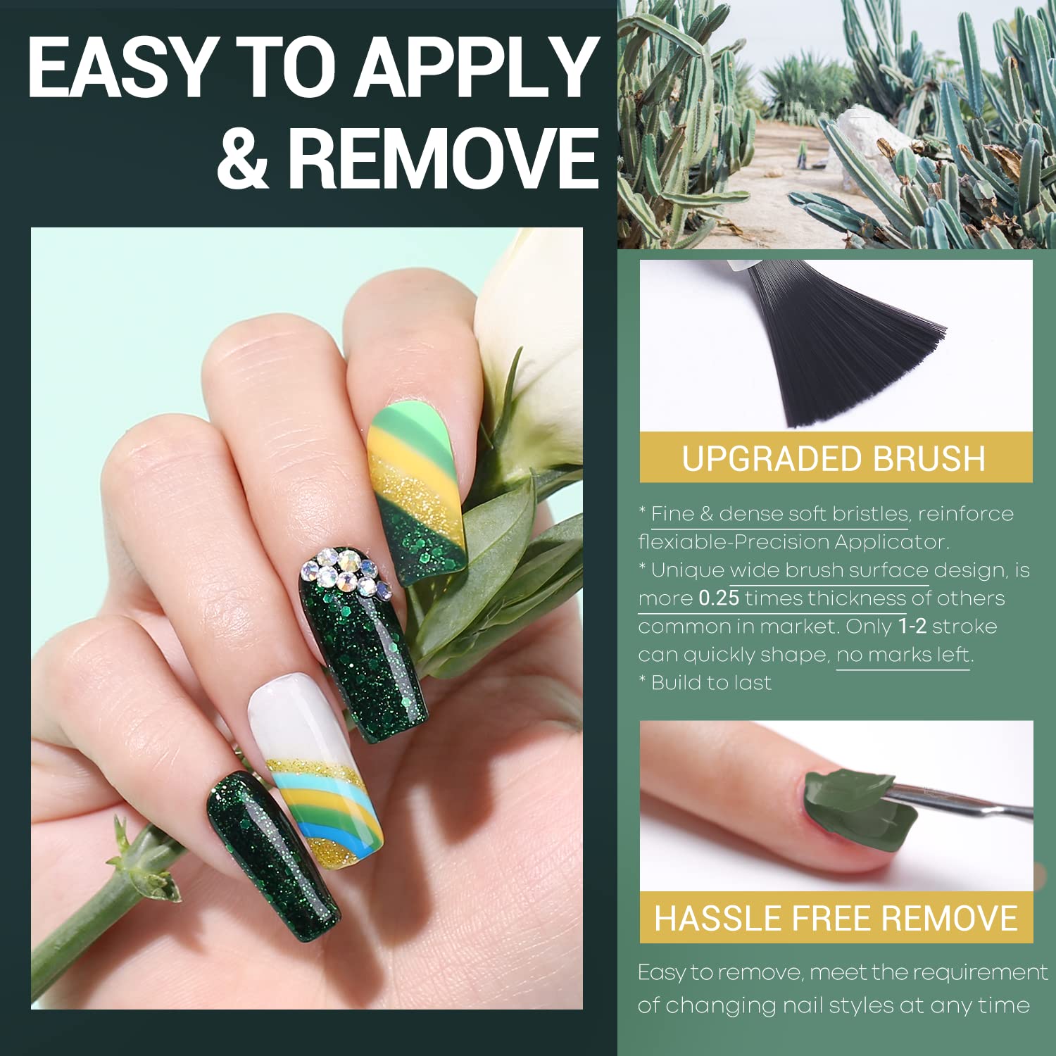 Modelones Gel Nail Polish Kit, Spring Pastel blue Green Yellow Orange Nail Gel Polish Summer Bright 