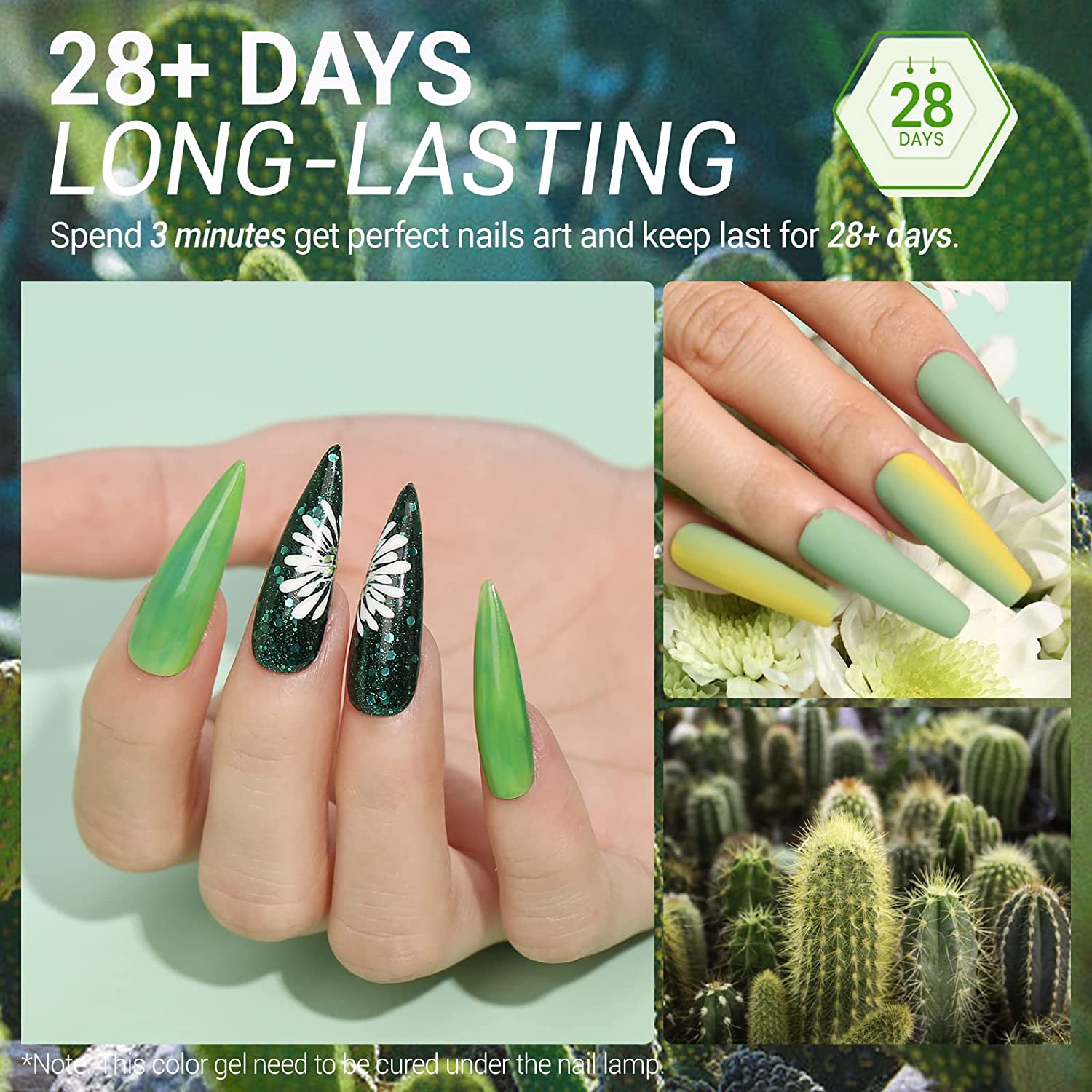 Modelones Gel Nail Polish Kit, Spring Pastel blue Green Yellow Orange Nail Gel Polish Summer Bright 