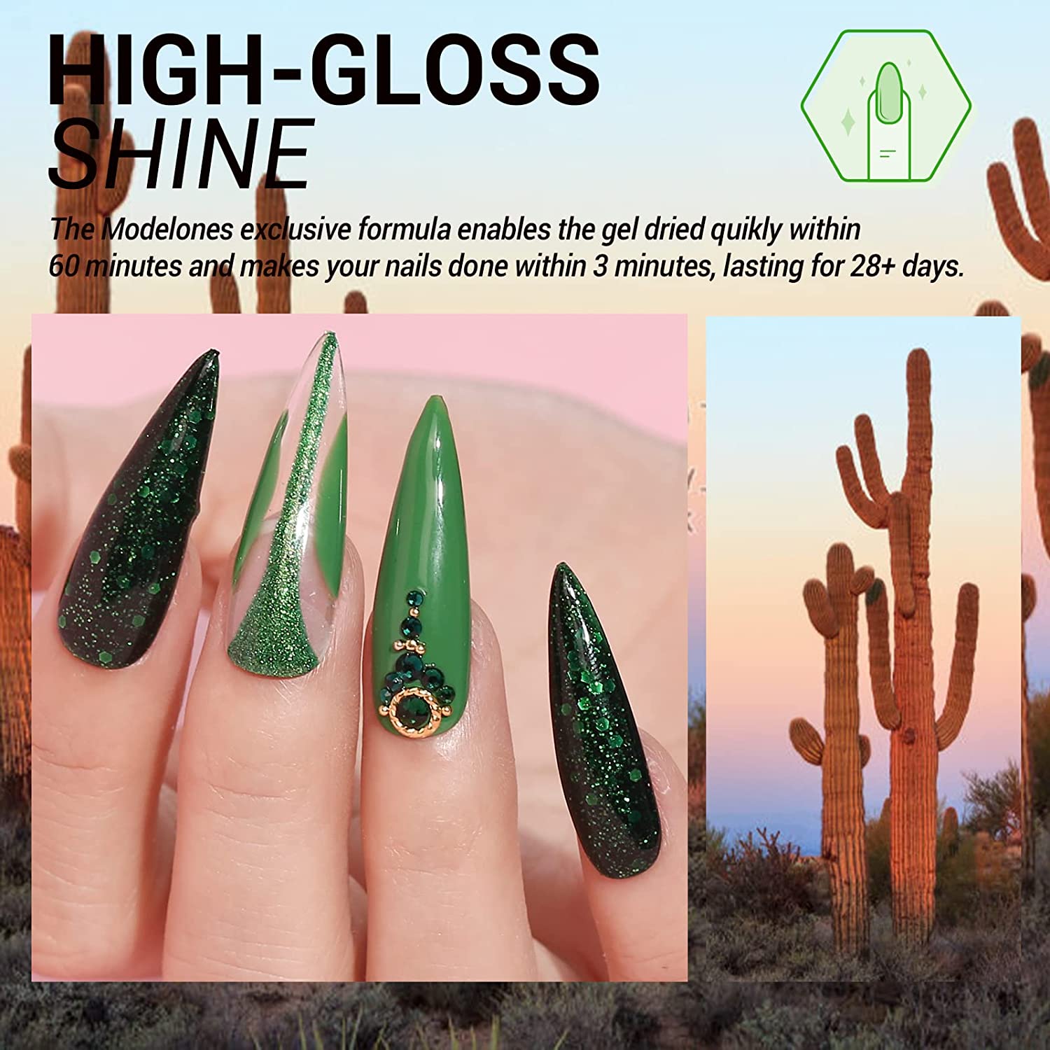 Modelones Gel Nail Polish Kit, Spring Pastel blue Green Yellow Orange Nail Gel Polish Summer Bright 