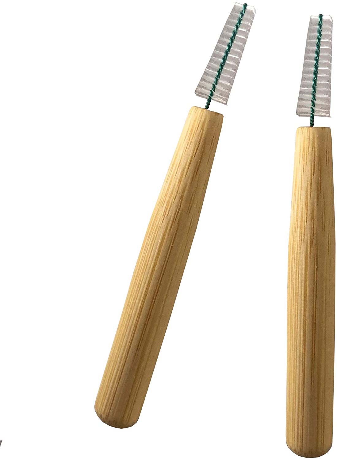 N Noble One/30pcs Interdental Brush Between Teeth Gum Dental Floss Picks with Bamboo Handle for Oral