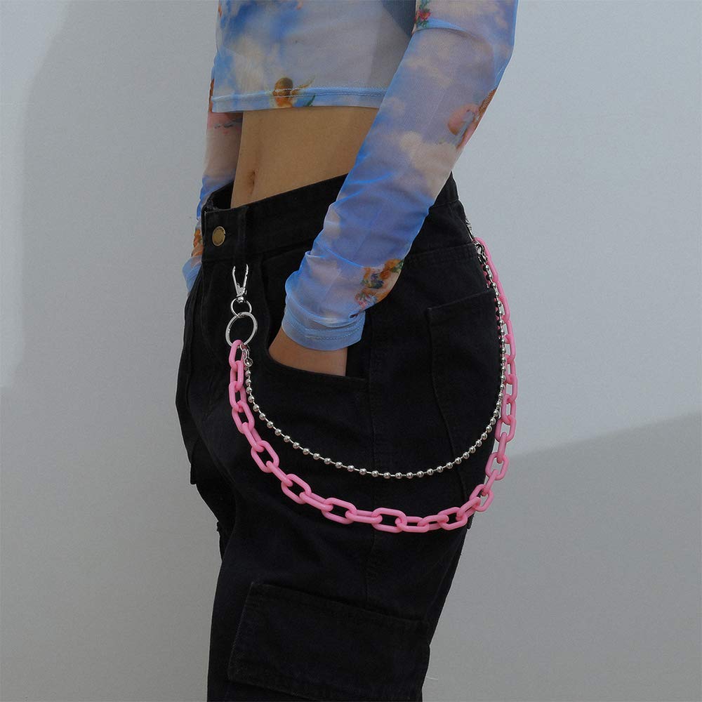 Aimimier Punk Chunky Layered Waist Chian Cuban Link Chain Body Chain Hiphop Trousers Jewelry for Wom