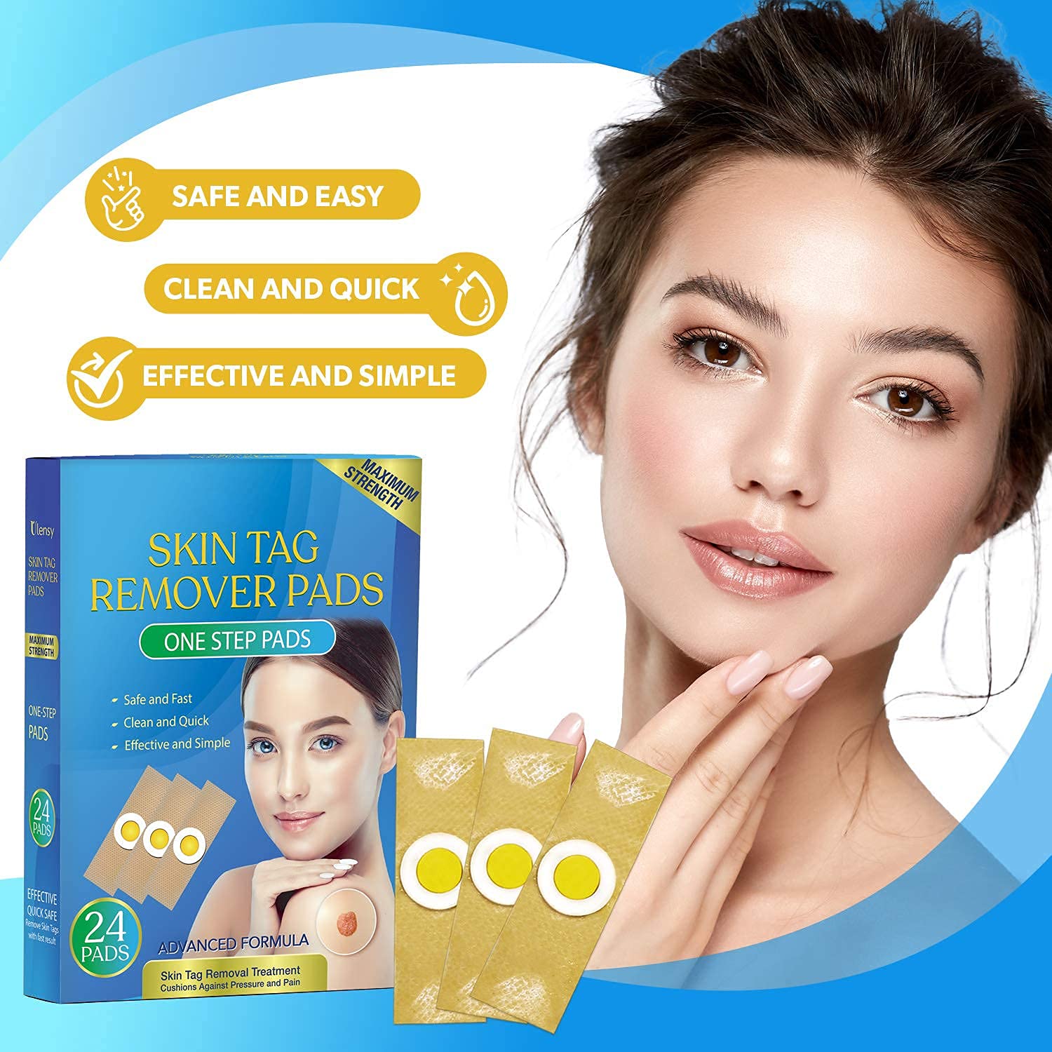 Bambosa Skin Tag Remover Pads, Effective Skin Tags Removal Treatment, Skin Tag Remover, Safe and Fas