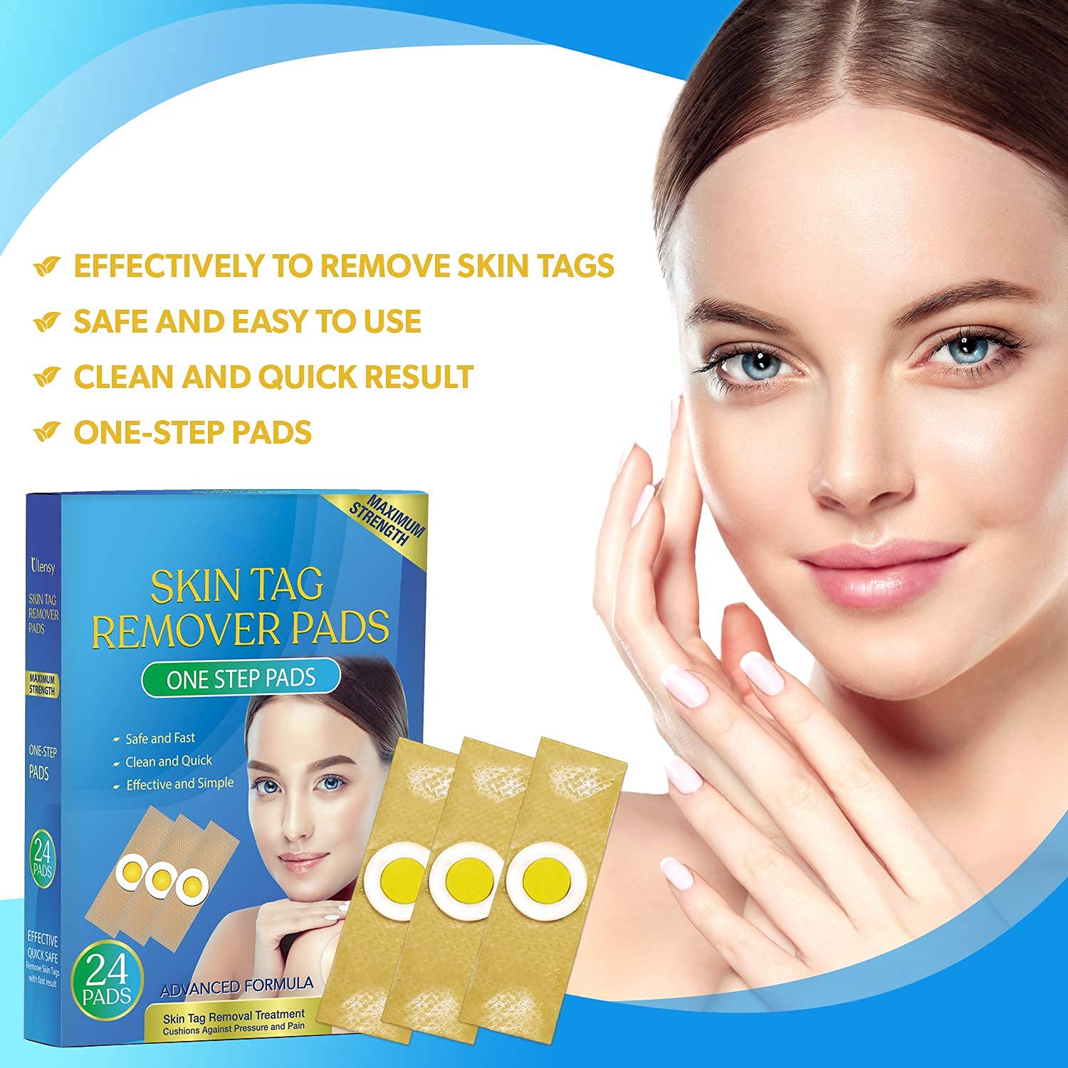 Bambosa Skin Tag Remover Pads, Effective Skin Tags Removal Treatment, Skin Tag Remover, Safe and Fas