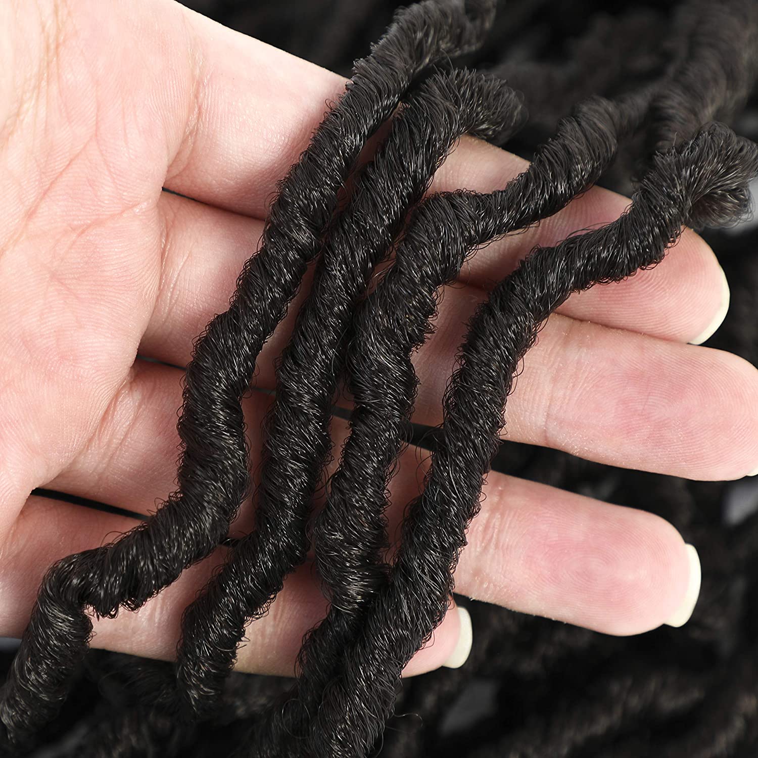 24 Inch Nu Faux Locs Crochet Hair 6 Packs Pre-looped Goddess Locs Curly Extended Soft Locs Braiding 