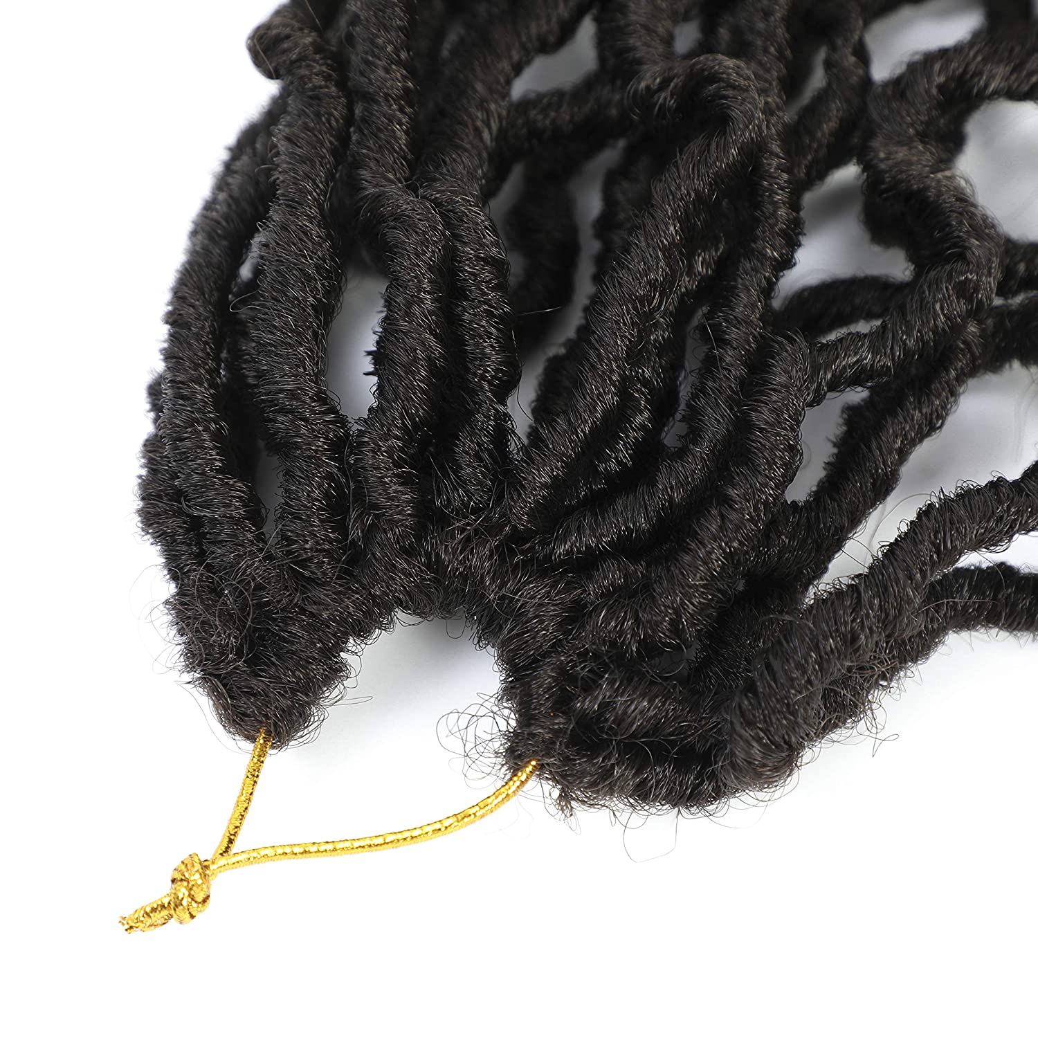 24 Inch Nu Faux Locs Crochet Hair 6 Packs Pre-looped Goddess Locs Curly Extended Soft Locs Braiding 
