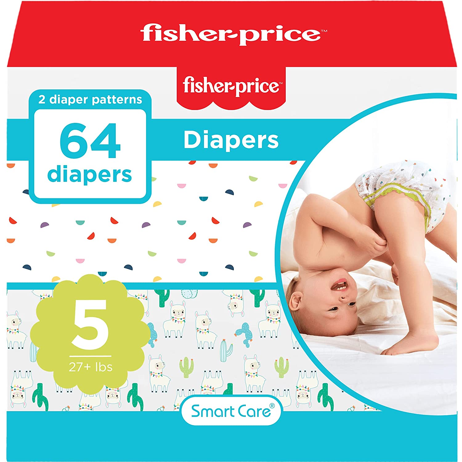 Smart Care Fisher-Price Diapers, Size 5, 64 Count