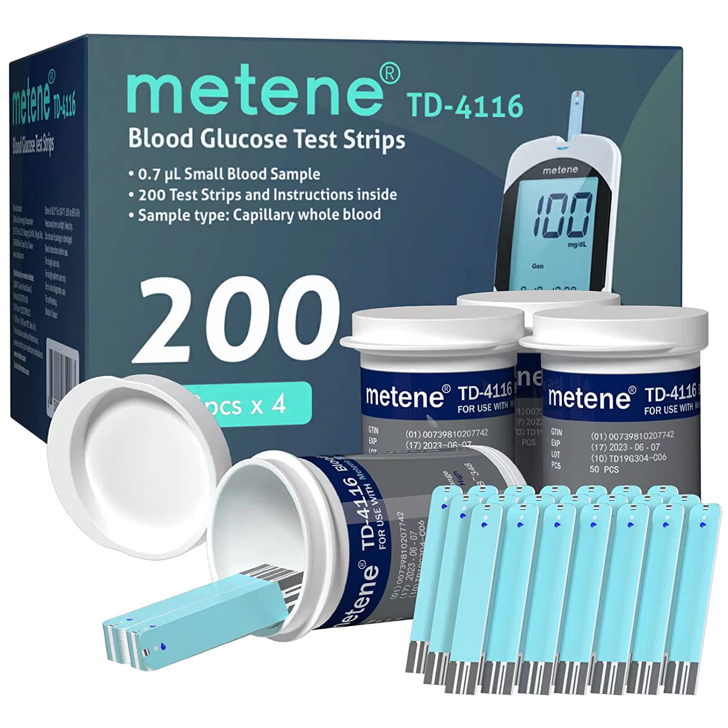 Metene TD4116 Blood Glucose Monitor Kit, 300 Count Test