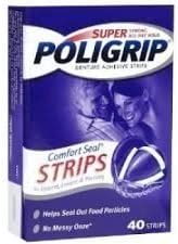 Super Poligrip Comfort Seal Strips Denture Adhesive - 40 Strips (pack of 6)