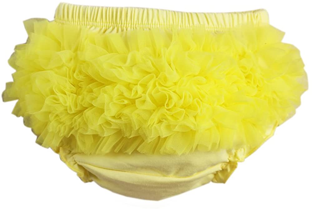 Wennikids Baby Girls Newborn Chiffon Bloomers,Diaper Cover,Ruffles Bloomers