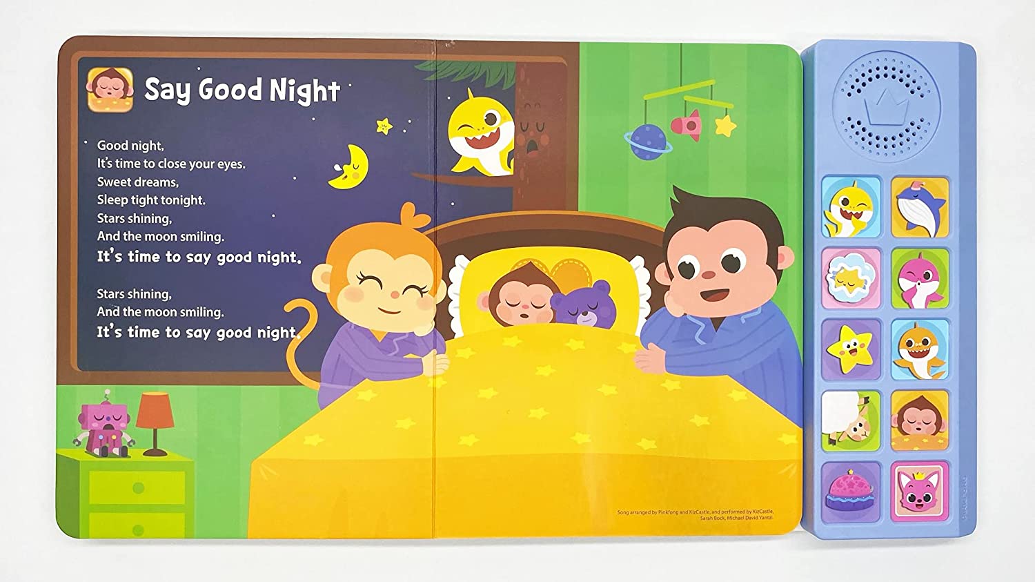 Pinkfong Baby Shark Bedtime Songs Sound Book | Premium 10 Button Read and Sing-Alongs, Music and Son