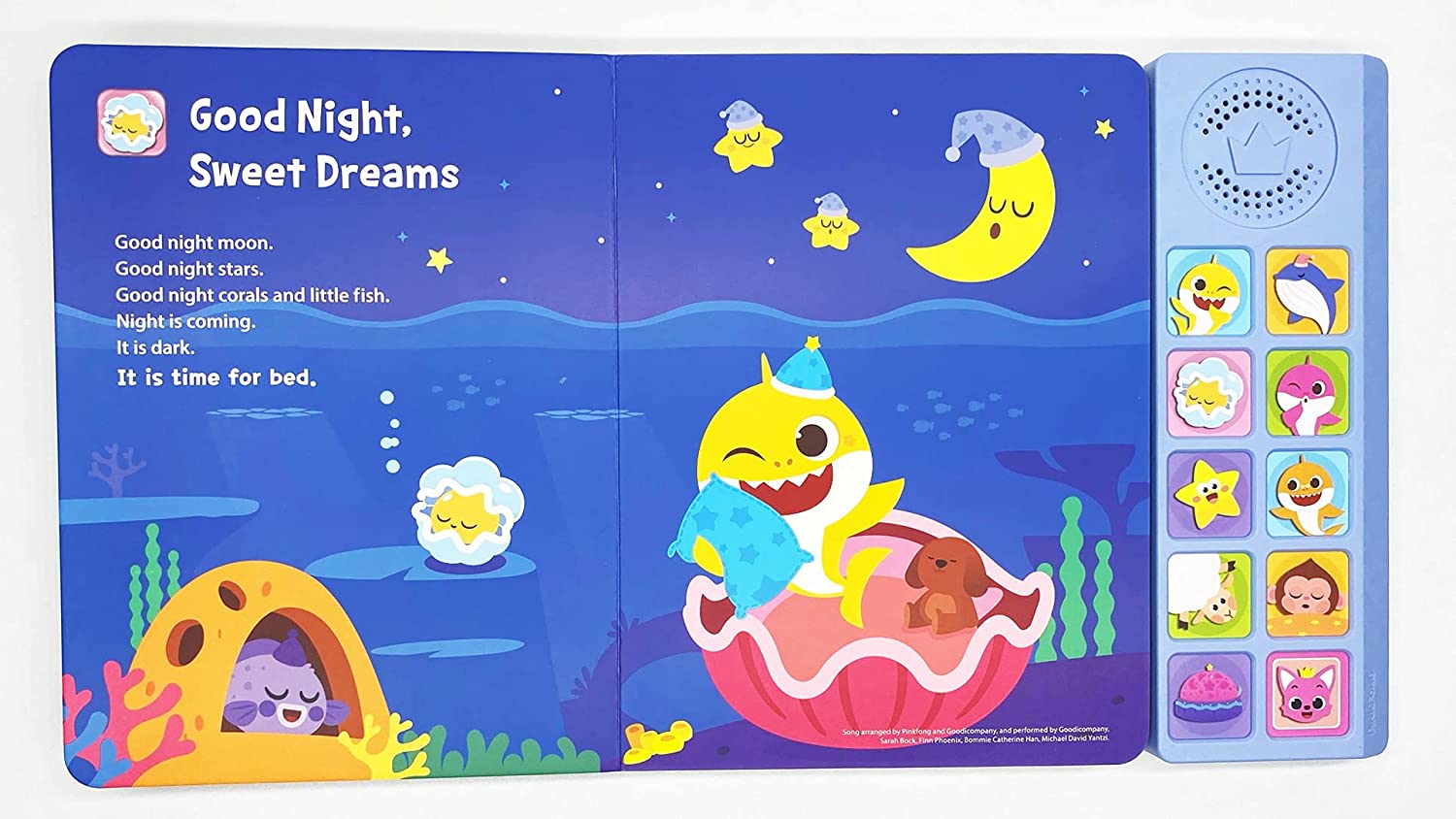 Pinkfong Baby Shark Bedtime Songs Sound Book | Premium 10 Button Read and Sing-Alongs, Music and Son