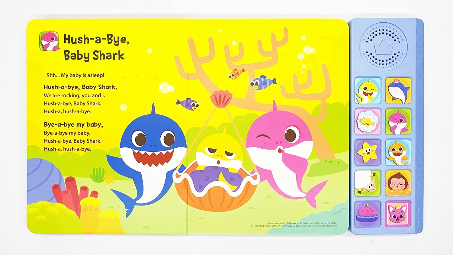 Pinkfong Baby Shark Bedtime Songs Sound Book | Premium 10 Button Read and Sing-Alongs, Music and Son