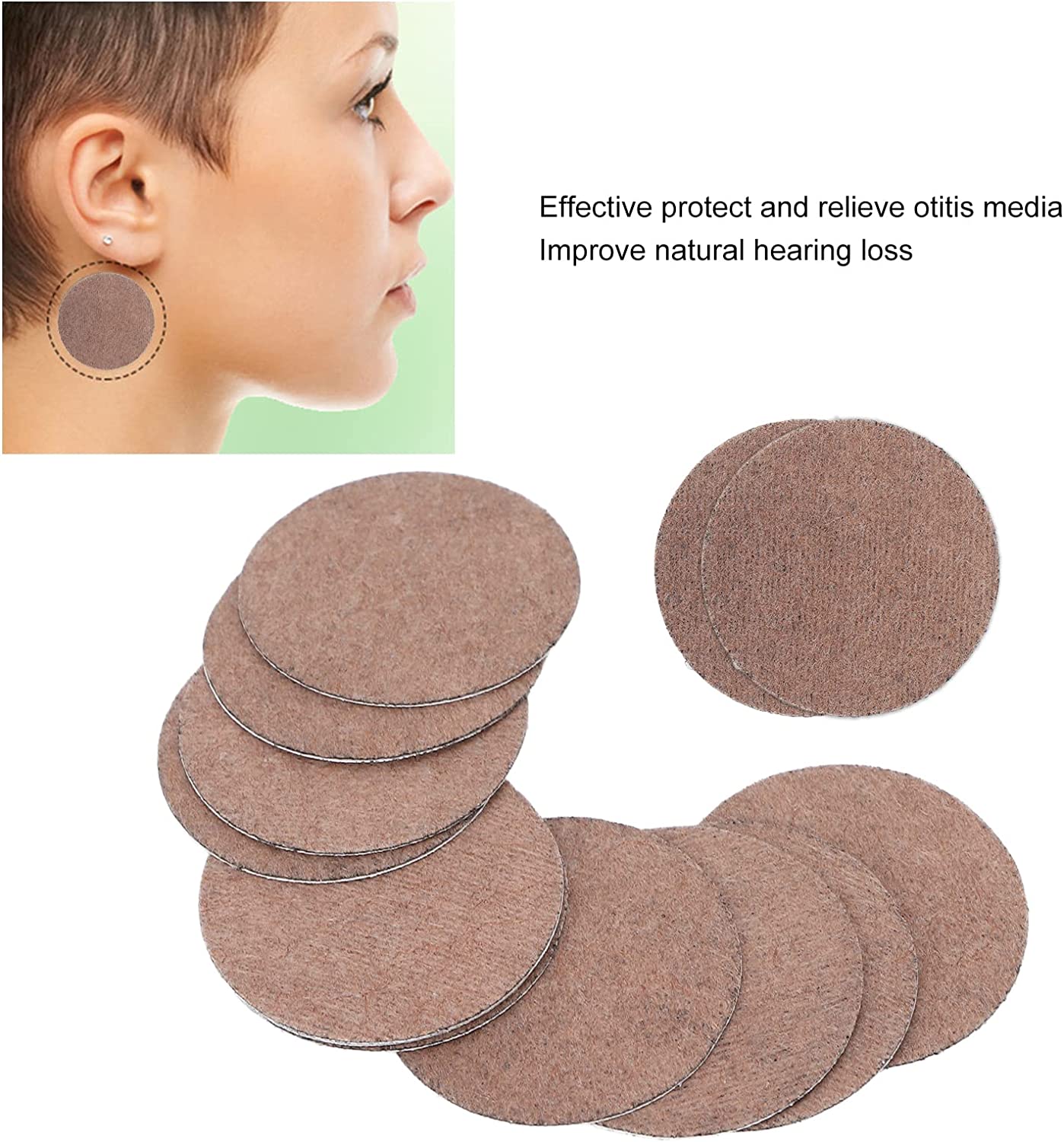 12pcs Tinnitus Relief Patch, Ear Health Care Patch Relieve Ear Pain Improve Hearing Loss Tinnitus Pa