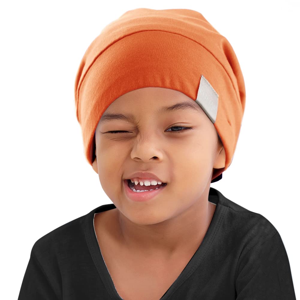 ELIHAIR Kids Beanie Sleep Hats Bonnet for Night Sleeping Cap Silky Lined Satin Bonnet with Adjustabl