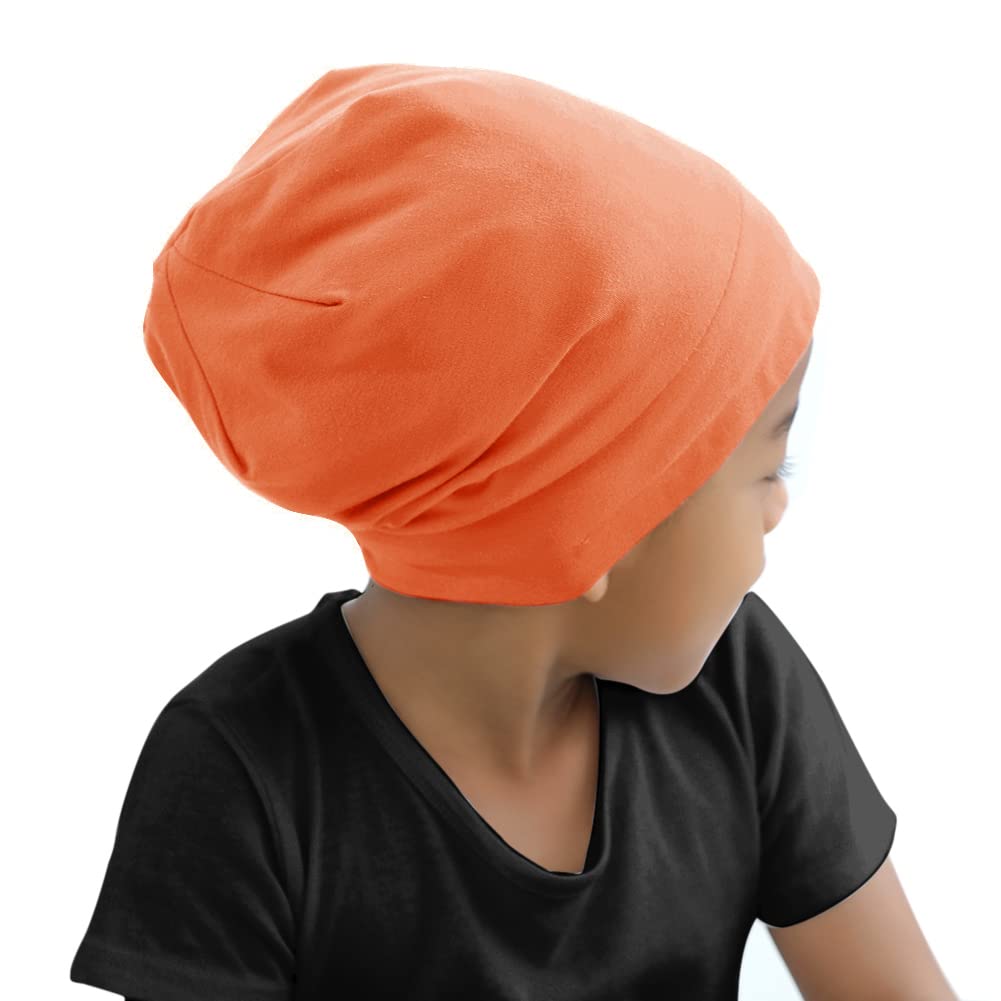 ELIHAIR Kids Beanie Sleep Hats Bonnet for Night Sleeping Cap Silky Lined Satin Bonnet with Adjustabl