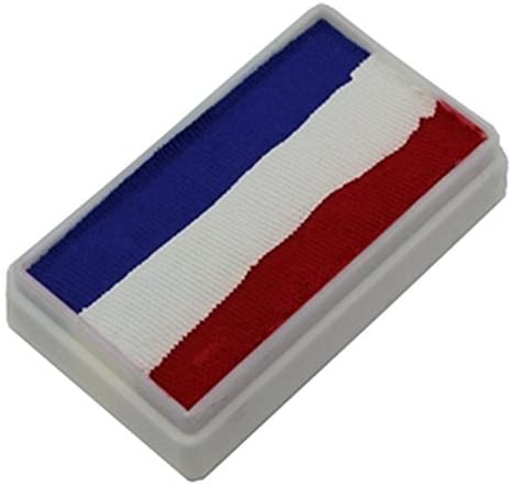 TAG Face and Body Paint - 1 Stroke Split Cake 30g - Red, White, Blue