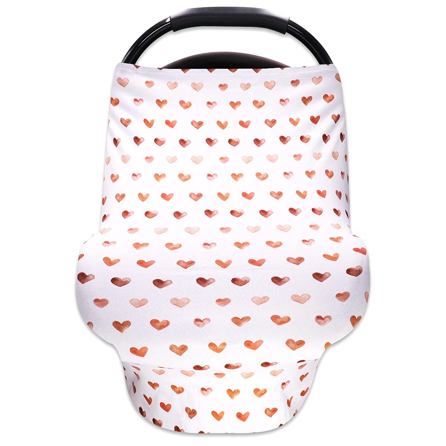 Hooyax Baby Car Seat Cover for Boys and Girls, Infant Car Seat Canopy, Soft Stretchy Nursing Cover,